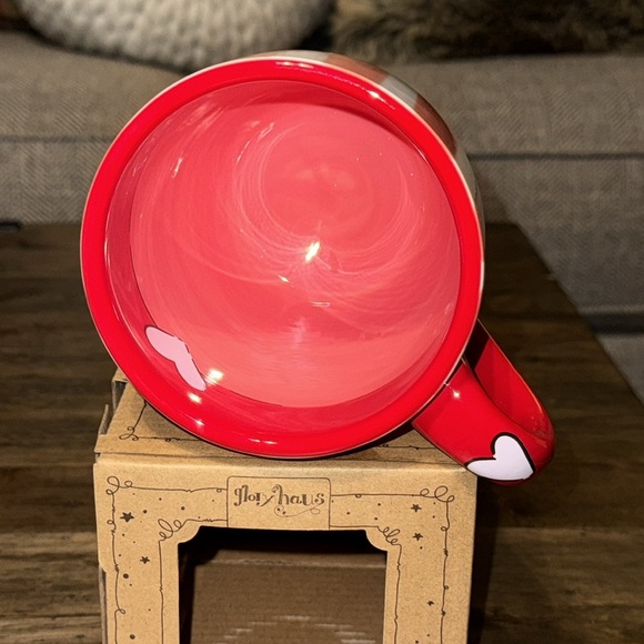 NWT Glory Haus Red/White Heart Lg Coffee/Tea Mug Cup ‘LOVE YOU MORE’ Kalyn Dunks - Picture 12 of 16